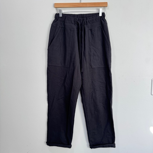 Planet by Lauren G French Terry Luxury Sweatpants Black - Picture 6 of 16